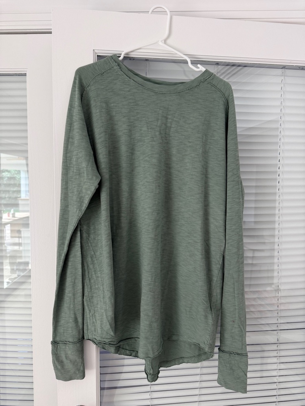 We The Free Arden Tee Women Long-Sleeve Crewneck Shirt - Washed Army Small